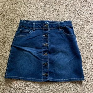 Button up jean skirt